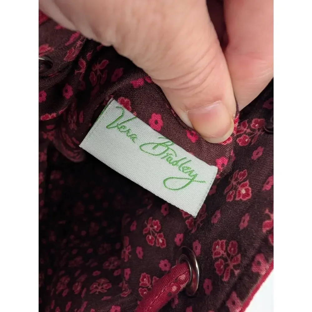 Vera Bradley Retired Mesa Red Pattern Drawstring Backback Bandana Print Festival